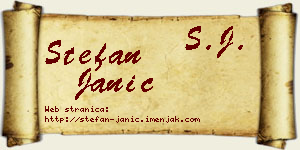 Stefan Janić vizit kartica